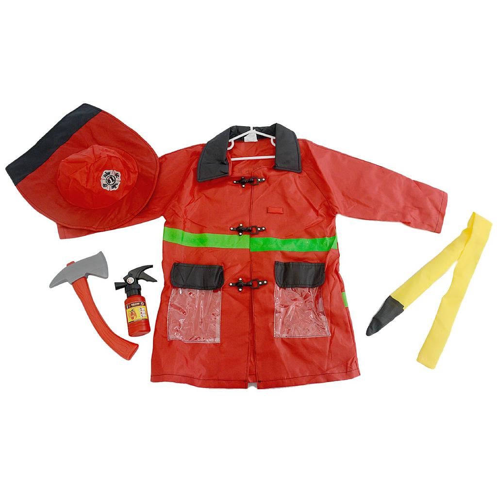 DISFRAZ DE BOMBERO ABRIGO (CON ACCESORIOS) COD KN8002-1 HYT 