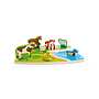 ENCAJE CON RELIEVE SILUETAS GRANJA COD E1454 HP