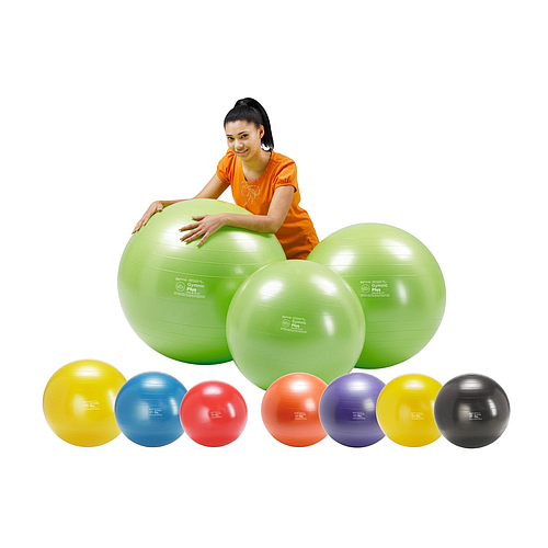 PELOTA GYMNIC PLUS 65 CM DIAM AMARILLO COD 95.42 LDP