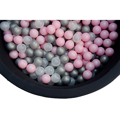 PISCINA CIRCULAR PLOMA SOFT CON PELOTAS (PLOMO TRAS-TRANSP-ROSADO BB PERL) MIMOS