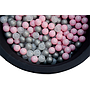 PISCINA CIRCULAR PLOMA SOFT CON PELOTAS (PLOMO TRAS-TRANSP-ROSADO BB PERL) MIMOS