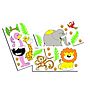 STICKERS TABLERO JUNGLA COD 23685 BLD